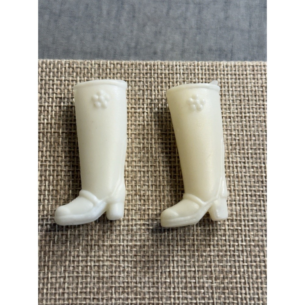 Vintage‎ Daisy Mary Quant 1960's/ 1970's Doll White Boots Shoes